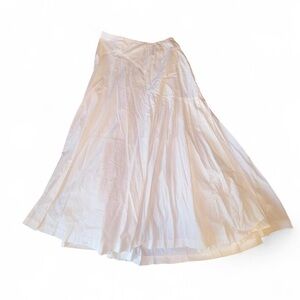 Dries Van Noten White Flowing Maxi Skirt